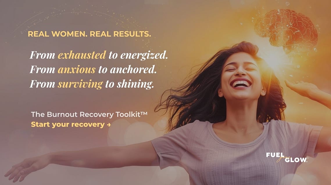 Smiling woman bathed in warm sunlight representing energy recovery, happiness, and confidence after burnout recovery.